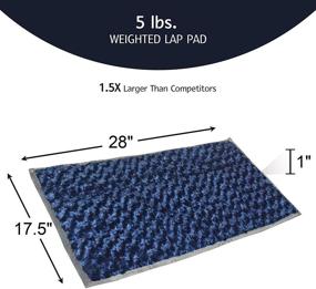 img 1 attached to 🧩 Blue Weighted Lap Pad for Kids or Adults - 5lbs, 17.5"x28" - Children's Sensory Pad - Portable Lap Blanket for Improved Focus and Calming Sensation