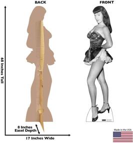 img 3 attached to 🔥 Revolutionary Advanced Graphics Bettie Page Fish Net Nylons Life Size Cardboard Cutout Standup: The Ultimate Statement Piece!