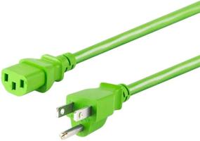 img 3 attached to 🔌 Monoprice Green Power Cable - 1ft - 18AWG 3 Conductor PC Power Connector Socket 10A (NEMA 5-15P to IEC 60320 C13)