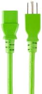 🔌 monoprice green power cable - 1ft - 18awg 3 conductor pc power connector socket 10a (nema 5-15p to iec 60320 c13) logo