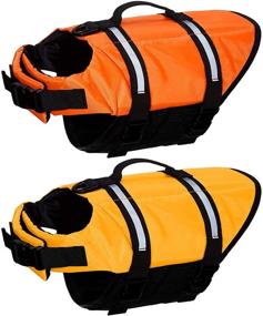 img 4 attached to 🐶 Small Dog Life Jackets – Adjustable Pet Floatation Vests with Rescue Handle for Swimming, Boating, and Kayaking – 2 Pack