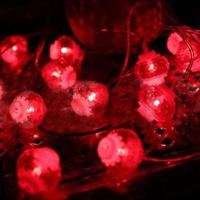 img 1 attached to Dreamworth Lanterns String Lights - Stunning Red LED Lanterns for Festive Celebrations and Décor