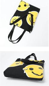 img 1 attached to Сумка Jeelow Canvas Tote: Стильные женские сумки и кошельки с двойными ручками в плечевых сумках.