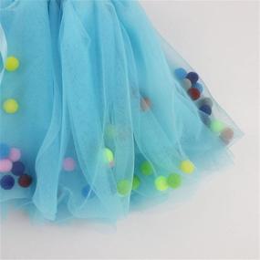 img 3 attached to 👶 MizHome Baby Girls Tutu Dress - Multi-Layer Tulle Dress with Pompom Balls for Toddler Girls