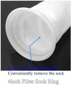 img 3 attached to 🧦 Honritone Liquid Felt Filter Socks - 4 Inch Ring by 15 Inch Long - Aquarium Sump Pump Fabric Water Filter Bag - Pack of 3 (1/5, 10/50, and 75 Micron)