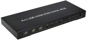 img 4 attached to A ADWITS 4-Port 4-IN-1-OUT HDMI 4K@30Hz 1080P@60Hz 3D Ultra HD KVM Switch With Audio Switch