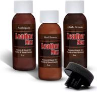 revive and renew with leather max quick blend refinish and repair kit in brown mix - restore, recolor, and repair leather, vinyl, bonded and more! logo