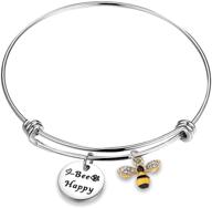 🐝 wusuaned bee happy honey bee bracelet: a delightful inspirational jewelry gift for bee lovers logo