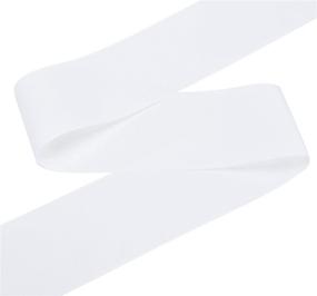 img 1 attached to Premium Quality YAMA Solid Grosgrain Ribbon Roll - 3 inch x 25 Yards, Ideal for Elegant Gift Wrapping, in White