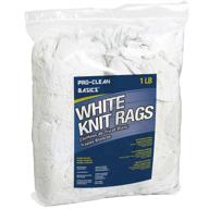 👕 white t-shirt cloth rags - 1 lb. bag by pro-clean basics (a99305) logo