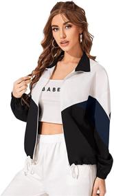 img 2 attached to SweatyRocks Women's Coats, Jackets & Vests: Casual Lightweight Bomber for Women