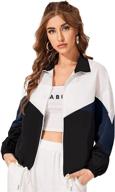 sweatyrocks women's coats, jackets & vests: casual lightweight bomber for women logo