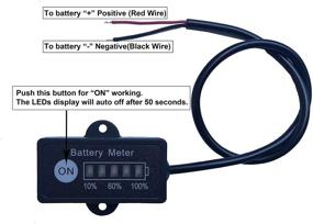 img 2 attached to 🔋 Индикатор емкости и напряжения батареи Green-Digital 12V для гольф-карт, автомобилей - SLA, AGM, гелевые батареи.