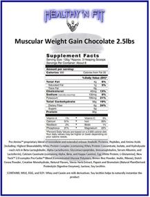 img 3 attached to 🏋️ Muscular Weight Gain 3 by Healthy 'n Fit - Chocolate Flavor (2.5 lb)