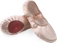 ballet dance shoes nude pink ballet practice shoes toddlers leather soles logo