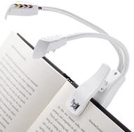 withit french bull clip on duo reading light — white ziggy — светодиодная лампа для чтения с двойной головкой и зажимом для книг и электронных книг — уменьшенный блеск логотип