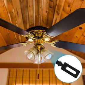 img 1 attached to 🌀 Enhance Your Ceiling Fan's Performance with the 4 Set Fan Blade Balancing Kit - Plastic Clips & Metal Weights Included