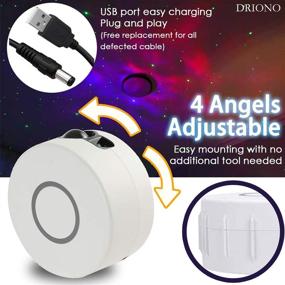 img 1 attached to 🌟 DRIONO Starry Night Light Projector – Remote Control 7 Color Modes, Nebular Cloud and Star Projector with Rotating Feature, Adjustable RBG, Speed, and Brightness