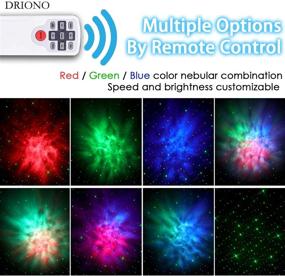 img 2 attached to 🌟 DRIONO Starry Night Light Projector – Remote Control 7 Color Modes, Nebular Cloud and Star Projector with Rotating Feature, Adjustable RBG, Speed, and Brightness