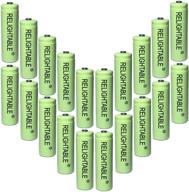 🔋 pack of 20 relightable aa nimh 600mah 1.2v rechargeable batteries for solar garden lights logo