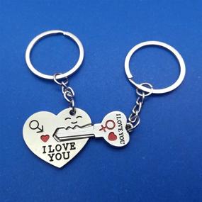 img 3 attached to Keychains Girlfriend Valentines Graduation Gifts Love