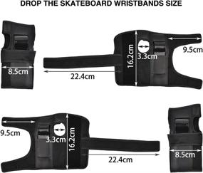 img 4 attached to Pair Wrist Guards Skateboarding Rollerblading