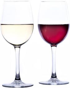 img 4 attached to 🍷 Elegant Shatterproof Wine Glasses by Savona, 100% Tritan Plastic Wine Glasses, Ideal for Indoor/Outdoor Use, Unbreakable Wine Glasses, Set of 2