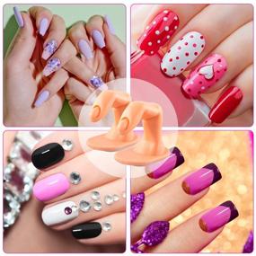 img 1 attached to 🖐️ BQTQ 30-Piece Practice Fingers for Acrylic Nail Training - Nail Art Display Decoration (Without Nails)