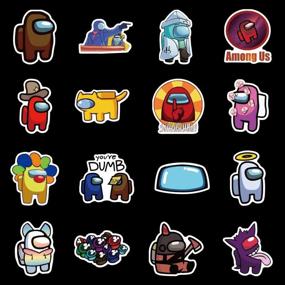 img 3 attached to 🎨 Colorful 50 Pcs Among Us Stickers Pack - Waterproof Vinyl Stickers for Water Bottle, Hydro Flask, Laptop, Skateboard, Luggage, Bike, and Car