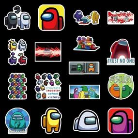 img 2 attached to 🎨 Colorful 50 Pcs Among Us Stickers Pack - Waterproof Vinyl Stickers for Water Bottle, Hydro Flask, Laptop, Skateboard, Luggage, Bike, and Car