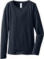 comfy long sleeve t-shirt sweatshirts for big girls and tweens logo