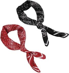 img 2 attached to Luxurious Satin Silk Neckerchief - Essential Women's Accessory in Scarves & Wraps