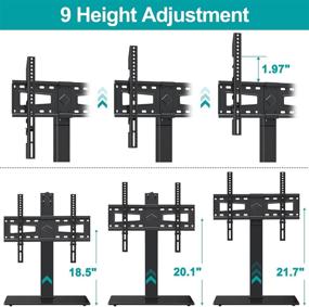 img 1 attached to 📺 MOUNT PRO Поворотный универсальный телевизионный стенд/база - Настольные стенды для телевизоров от 37 до 70 дюймов LCD LED - Стенд для телевизора с регулируемой высотой и закаленным стеклянным основанием, поддерживает до 88 фунтов, максимальное VESA 600x400 мм.