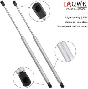 img 3 attached to 🔒 C16-08055 20 inch 120Lbs/553N Shock Struts for Leer Truck Bed Tonneau Cover, RV Bed, Queen Bed, Trash Can Lid, Floor Hatch, Trap Door - 2pcs by IAQWE (Silver)