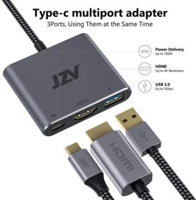 img 3 attached to 🔌 Multiport HDMI Adapter with Charging Compatibility