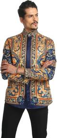 img 2 attached to 👔 Pizzoff Luxury Floral Sleeve Y1792 32 XL Men's Clothing: Embrace Elegance and Style