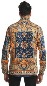 img 3 attached to 👔 Pizzoff Luxury Floral Sleeve Y1792 32 XL Men's Clothing: Embrace Elegance and Style