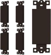 🔌 enerlites unbreakable blank adapter insert for decorator wall plates, brown polycarbonate thermoplastic, ul listed, 6001-br-5pcs, 5 piece, pack of 5 logo