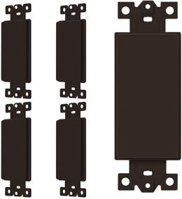 img 4 attached to 🔌 ENERLITES Unbreakable Blank Adapter Insert for Decorator Wall Plates, Brown Polycarbonate Thermoplastic, UL Listed, 6001-BR-5PCS, 5 Piece, Pack of 5