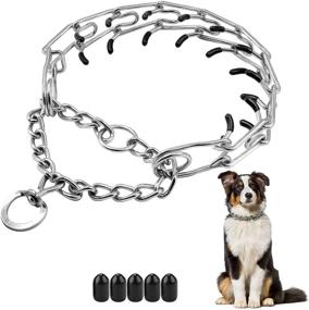 img 4 attached to Prong Training Collar for Dogs with Comfort Tips - Adjustable Choke Collar, Detachable & Metal, Ideal for Large and Medium Pets