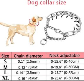 img 1 attached to Prong Training Collar for Dogs with Comfort Tips - Adjustable Choke Collar, Detachable & Metal, Ideal for Large and Medium Pets