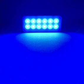 img 1 attached to Yifengshun Light Guide 12 LED Square Blue Emergency Strobe Lights