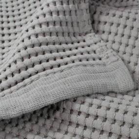 img 3 attached to 🔥 Premium Waffle Weave Hand Towel: 100% Natural Cotton, Lattice Design, Lint-Free & Extra Soft, Highly Absorbent, Fast-Drying, Fade-Resistant Colors (Pewter)