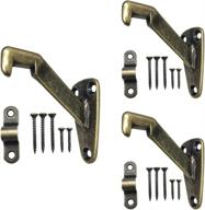 🔧 3 pack antique brass heavy duty handrail bracket by howtool logo