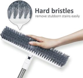 img 3 attached to 🧹 2-Pack Keypan Floor Scrub Brush with Long Handle, 50" Stiff Bristle Brush Scrubber for Efficient Cleaning of Bathroom, Bathtub, Tile, Tub, Kitchen, Patio, and Wall Surfaces