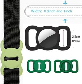 img 3 attached to 🐾 Silicone Case Cover for AirTag on Dog Collar: Black Pack 2, Compatible Holder Accessory for Pets Cats, Apple Finder Location Tracker Compatible