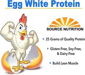 img 1 attached to source nutrition egg white protein powder: 25g protein, build lean muscle, dairy-free - vanilla cream (2 lb)