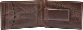 img 1 attached to Fossil Leather Money Bifold Wallet: Stylish and Functional Essentials