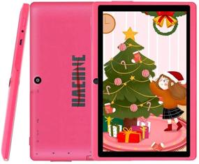 img 4 attached to 🎀 Haehne 7 inch Tablet, Android 9.0 Pie, Quad Core, 1GB RAM 16GB Storage, 7-inch IPS Display, Dual Camera, WiFi Only, Bluetooth, Pink
