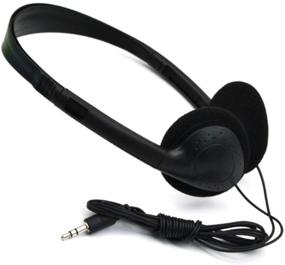 img 2 attached to 🎧 Inexpensive Disposable Classroom Headphones Bulk Pack for Students - 50Black